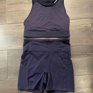 Fabletics Navy Blue 2 piece set